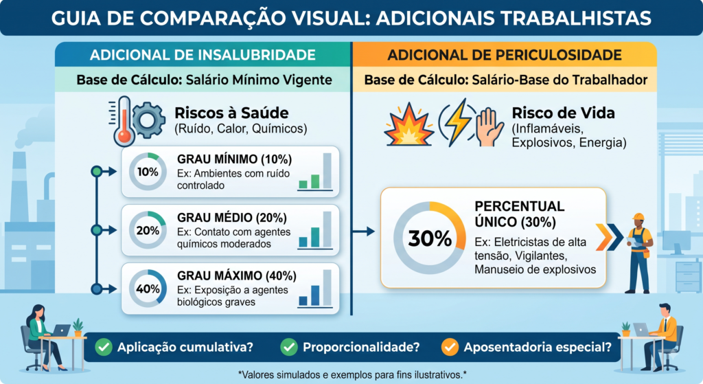 tabela comparativa insalubridade x periculosidade